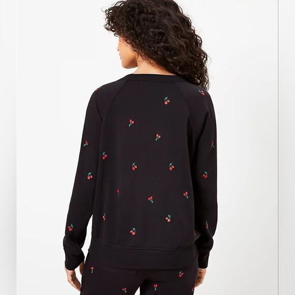 Lou & Grey Cherry Terry Sweatshirt Medium - Picture 8 of 8